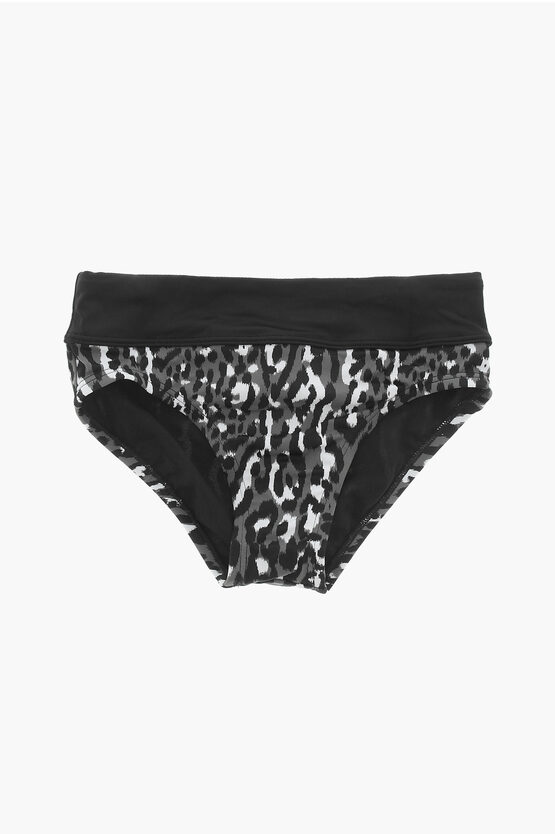 SWIM Bikini a Motivo Animalier in Nylon Stretch