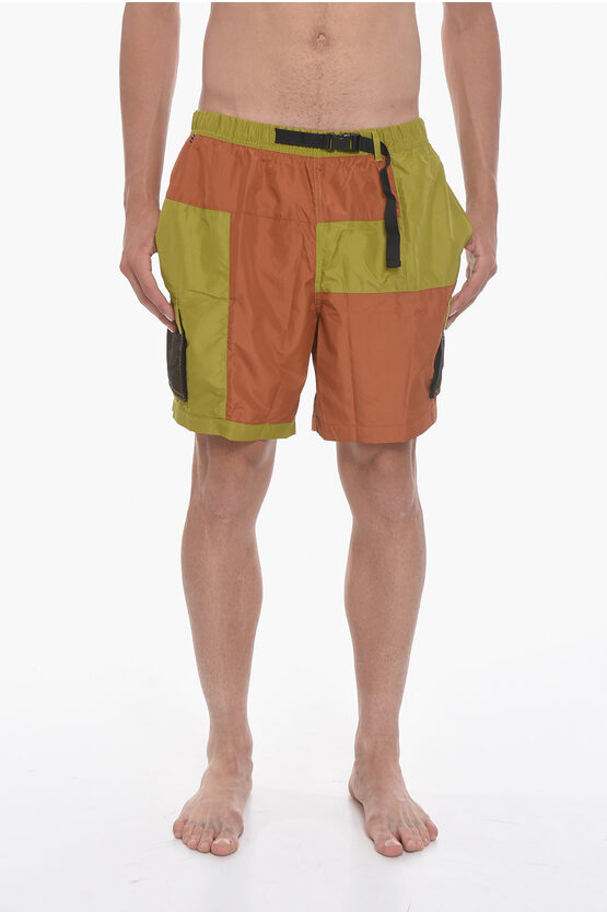 Swim Color Block Cargo Swim Shorts Size Xl