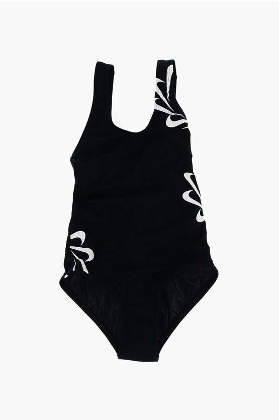 SWIM Costume da Bagno Intero con Multi Logo a Contrasto