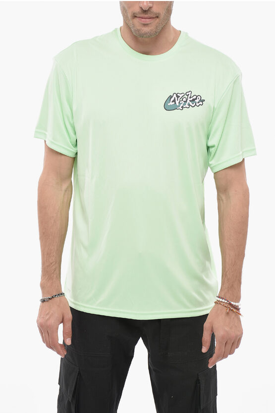 Shop Nike Swim Crew Neck Dri-fit T-shirt With Patch