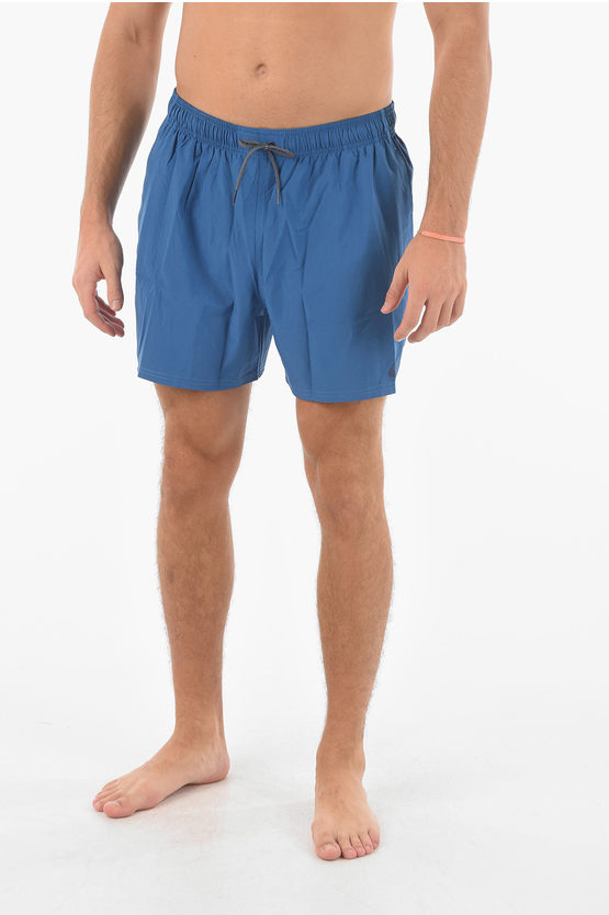 Nike Swim Drawstring Waist 2 Pockets Boxer Swimsuit In Blue