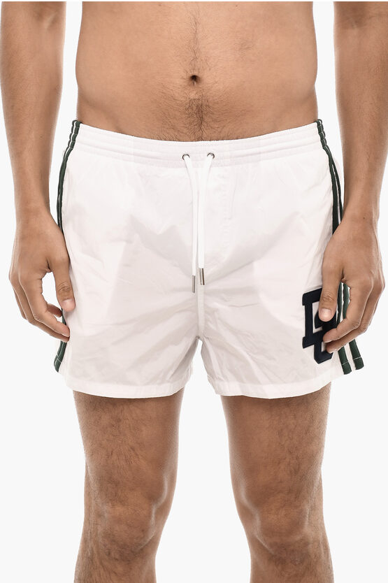 Dsquared2 Logo Patch Drawstring Swimming Shorts