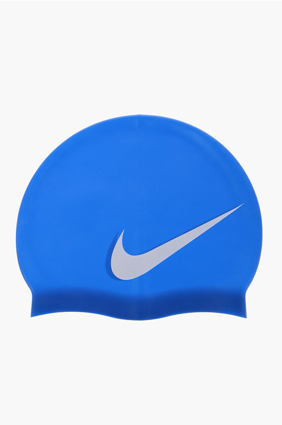 Shop Nike Swim Silicone Big Swoosh Pool Cap With Contrasting Logo