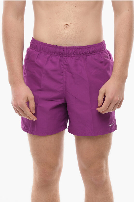 Nike Swim Solid Color 5 Volley Swim Shorts With 2-pockets In Purple