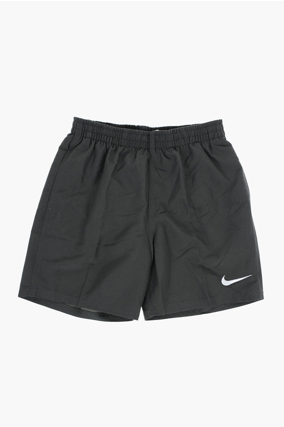 SWIM Solid-Color Boxer Swim Trunks