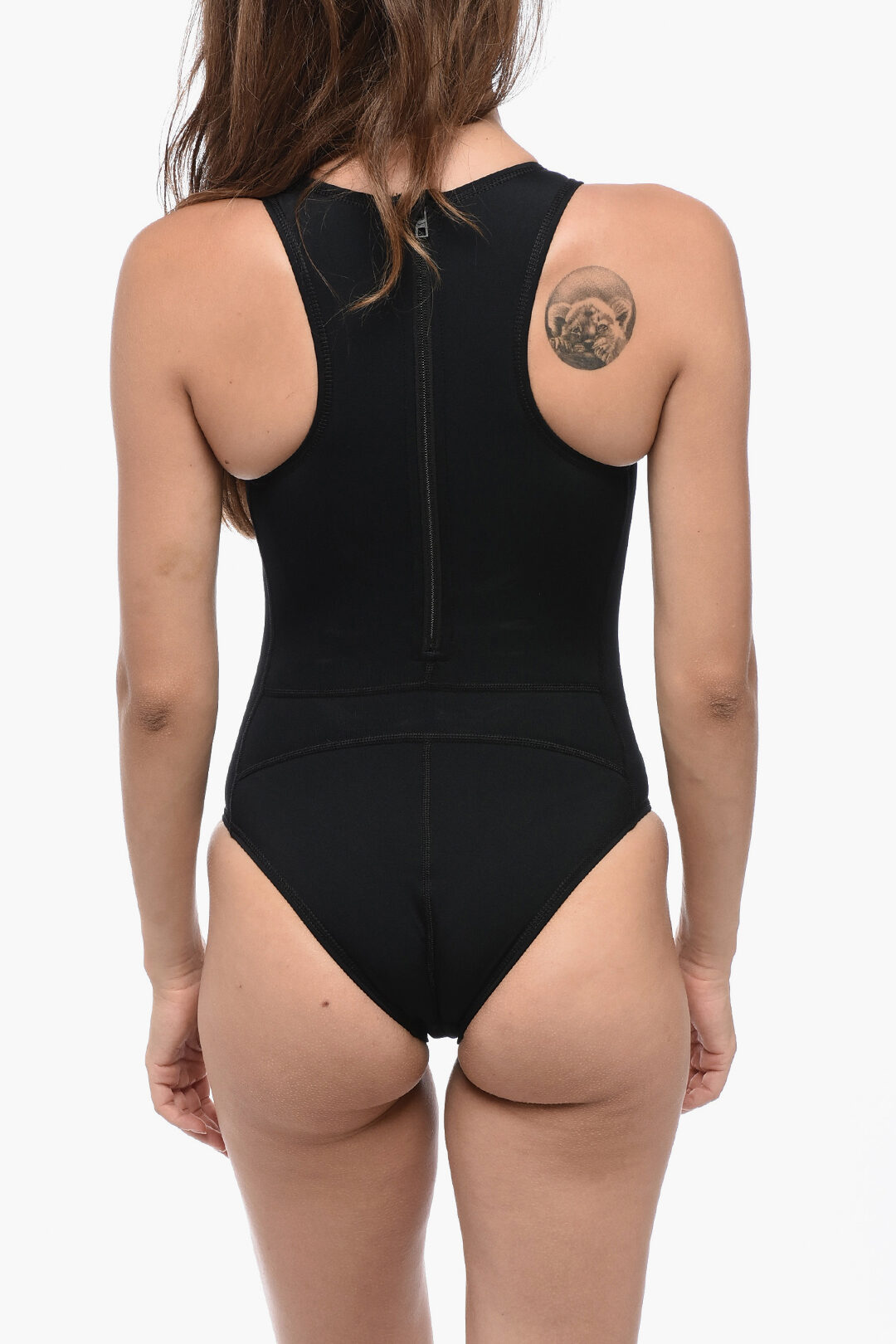 Black swimsuit with zip online