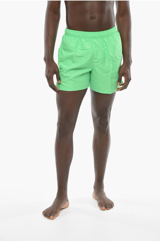 Nike Swim Solid Color Swim Shorts With Embroidered Logo In Green