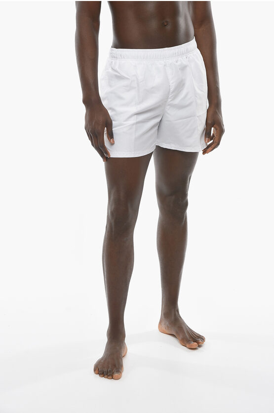 Nike Swim Solid Color Swim Shorts With Side Splits In White