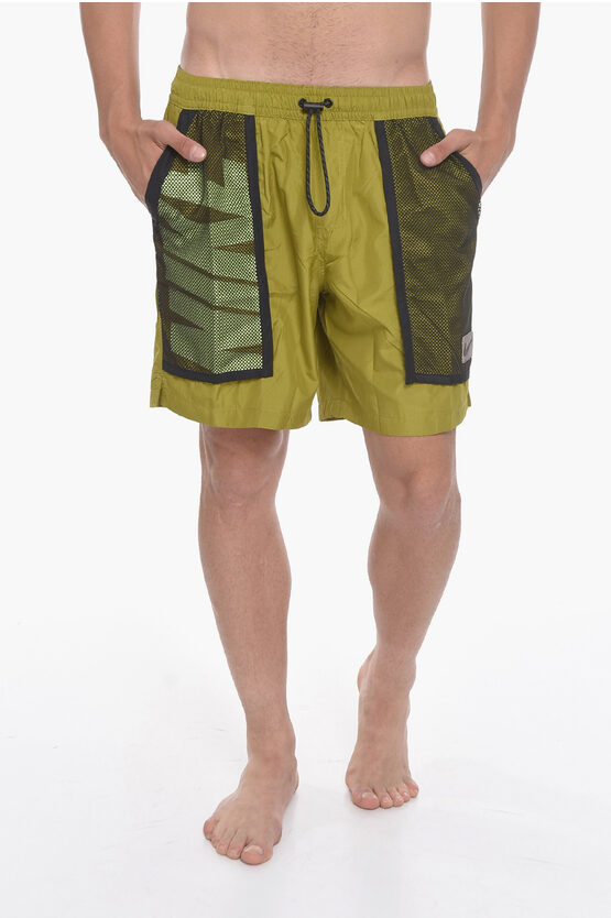 Nike Swim Swim Shorts Voyage With Perforatd Pockets In Green