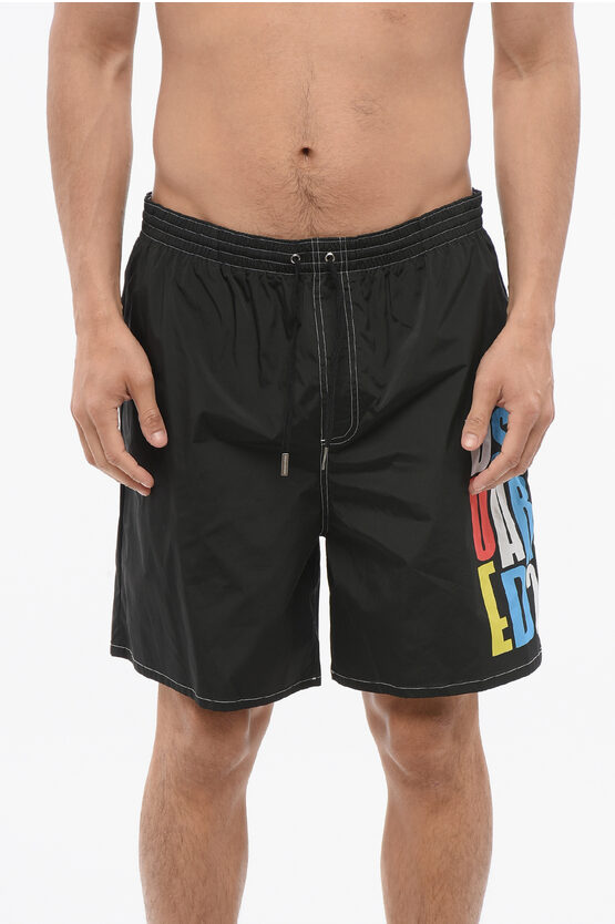 DSQUARED2 SWIMSHORTS WITH MULTICOLORED PRINT