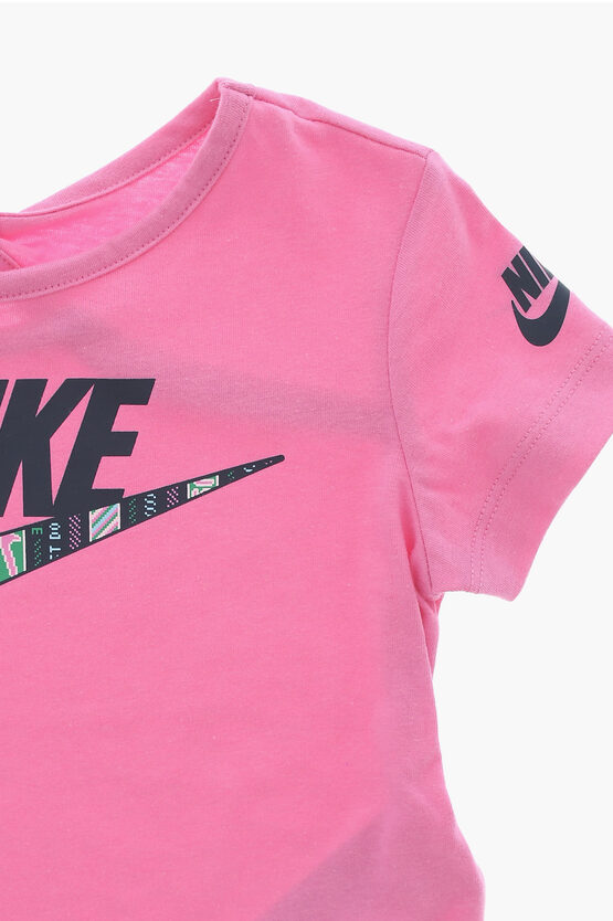 T-Shirt and Joggers Set with Printed Logo