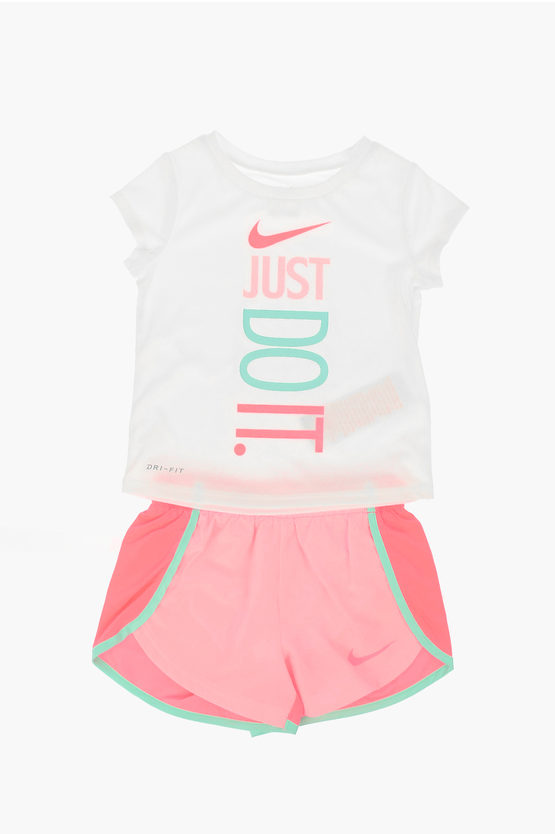 Nike T-shirt And Shorts Set In White