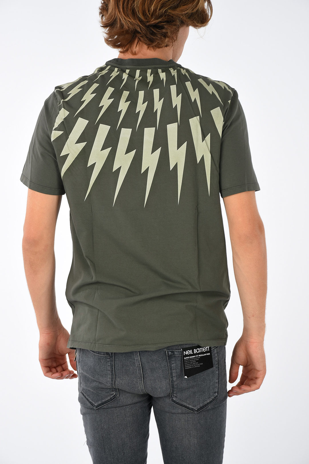 Neil Barrett T-shirt con Stampa Fulmini uomo - Glamood Outlet