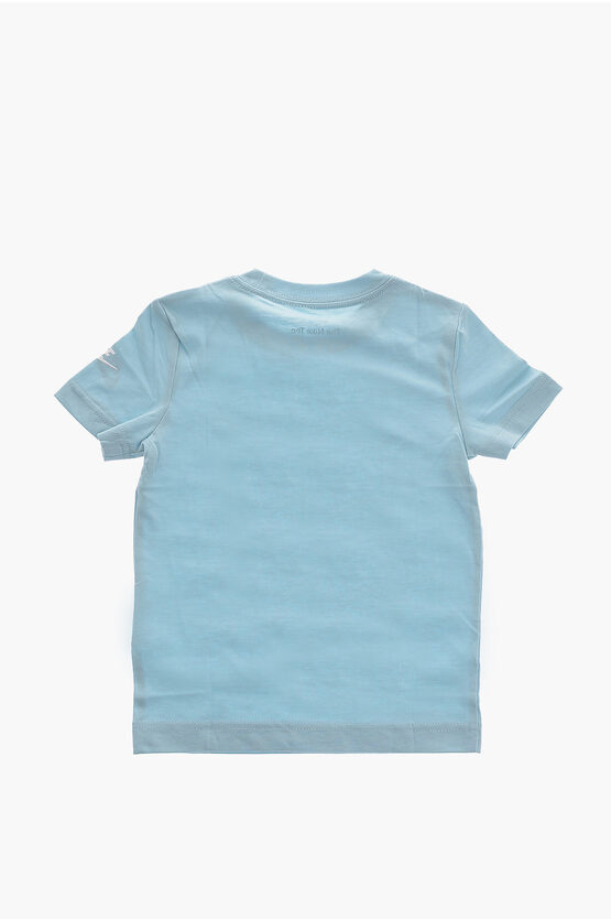 T-shirt Girocollo con Logo Stampato Frontale