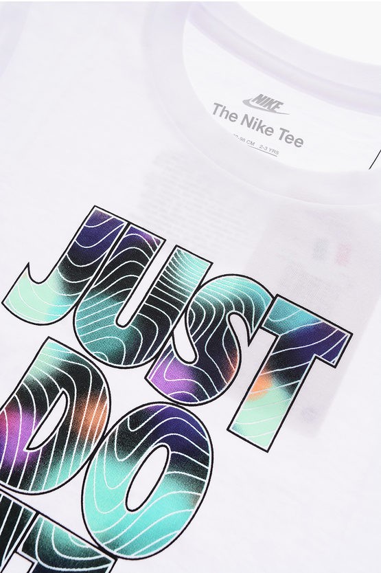 T-Shirt Girocollo con Logo Stampato