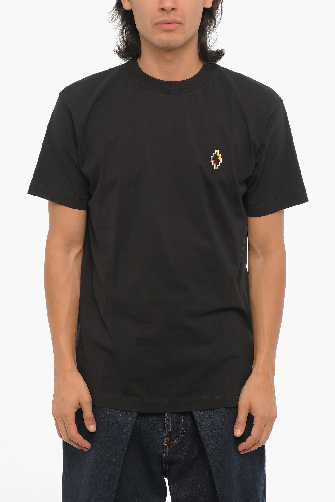 Marcelo Burlon T-shirt Girocollo in Cotone uomo Glamood Outlet