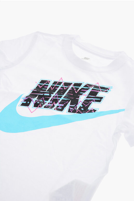 T-Shirt Girocollo NEW WAVE FUTURA con Logo Stampato