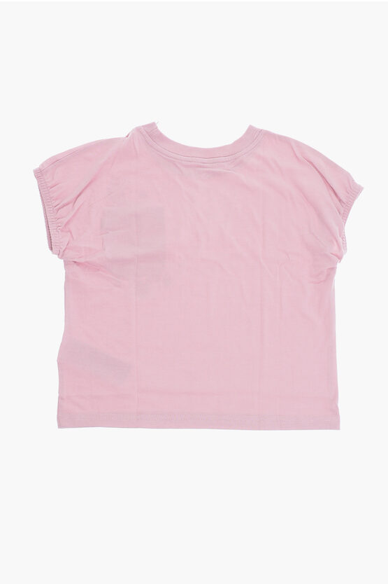 T-shirt Girocollo RELAXED BOXY con Taschino e Stampa Fiori