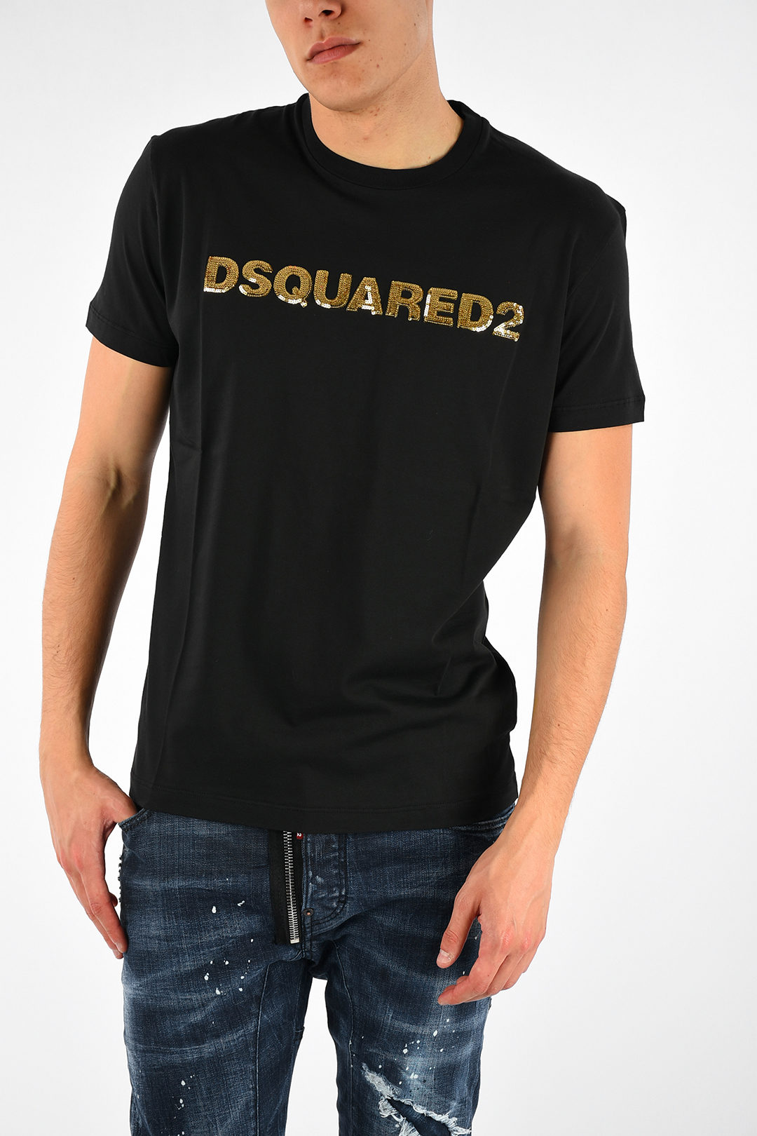 Dsquared2 T-shirt LONG COOL FIT with 