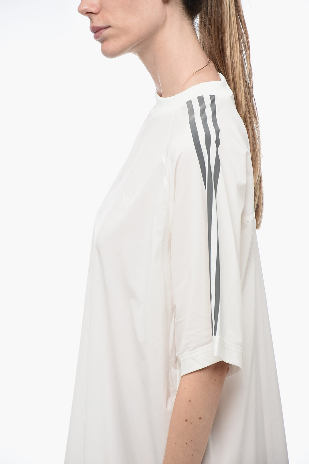Y-3 by Yohji Yamamoto T-Shirt Mini Dress with Logo Print