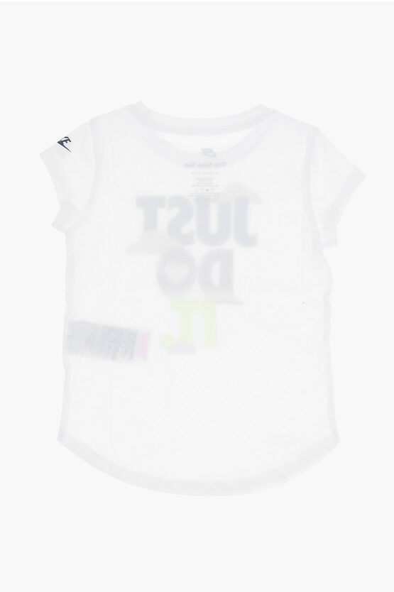 T-Shirt mit Rundhalsausschnitt und Reliefdruck