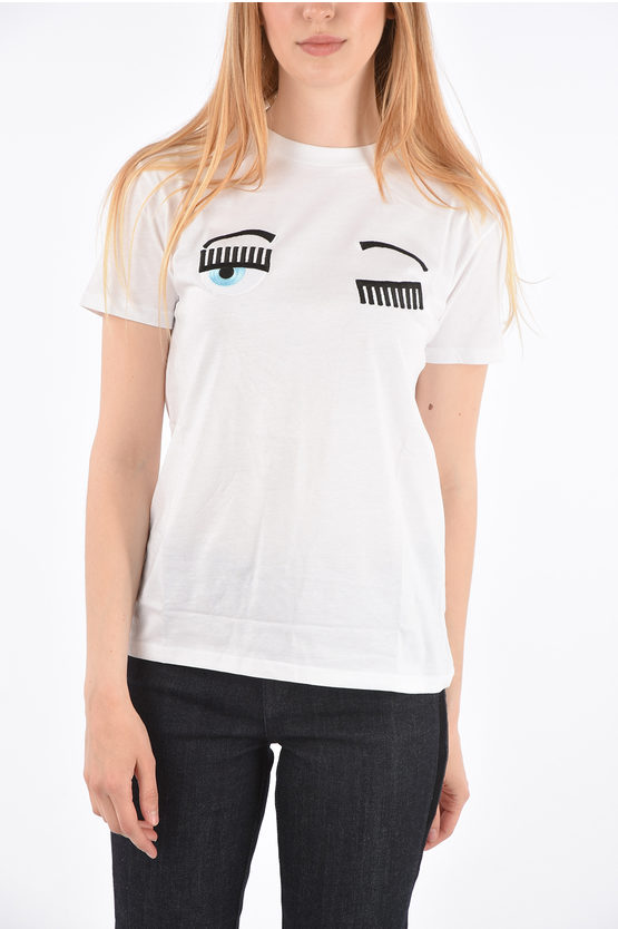 Chiara Ferragni T-shirt ricamo Occhio donna Glamood Outlet