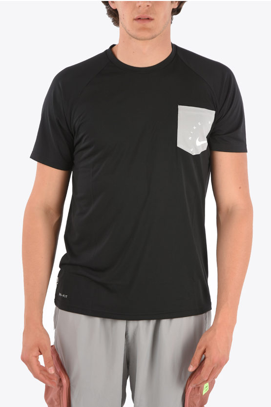 Nike T-shirt With Breast Pocket In Black