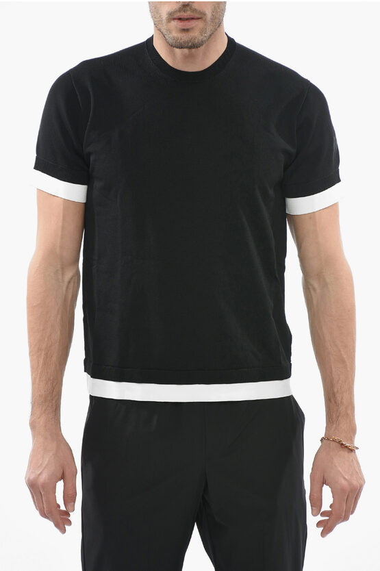 Neil Barrett T-shirt With Contrasting Edges In Black