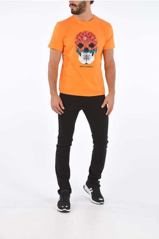 Just Cavalli T-Shirt with Skull Print men - Glamood Outlet