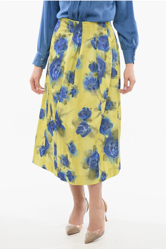 Marni Taffeta Idyll Printed Skirt