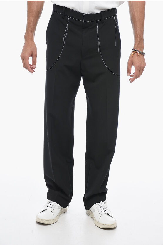 Shop Off-white Tailoring Pants With Stitch Detailing