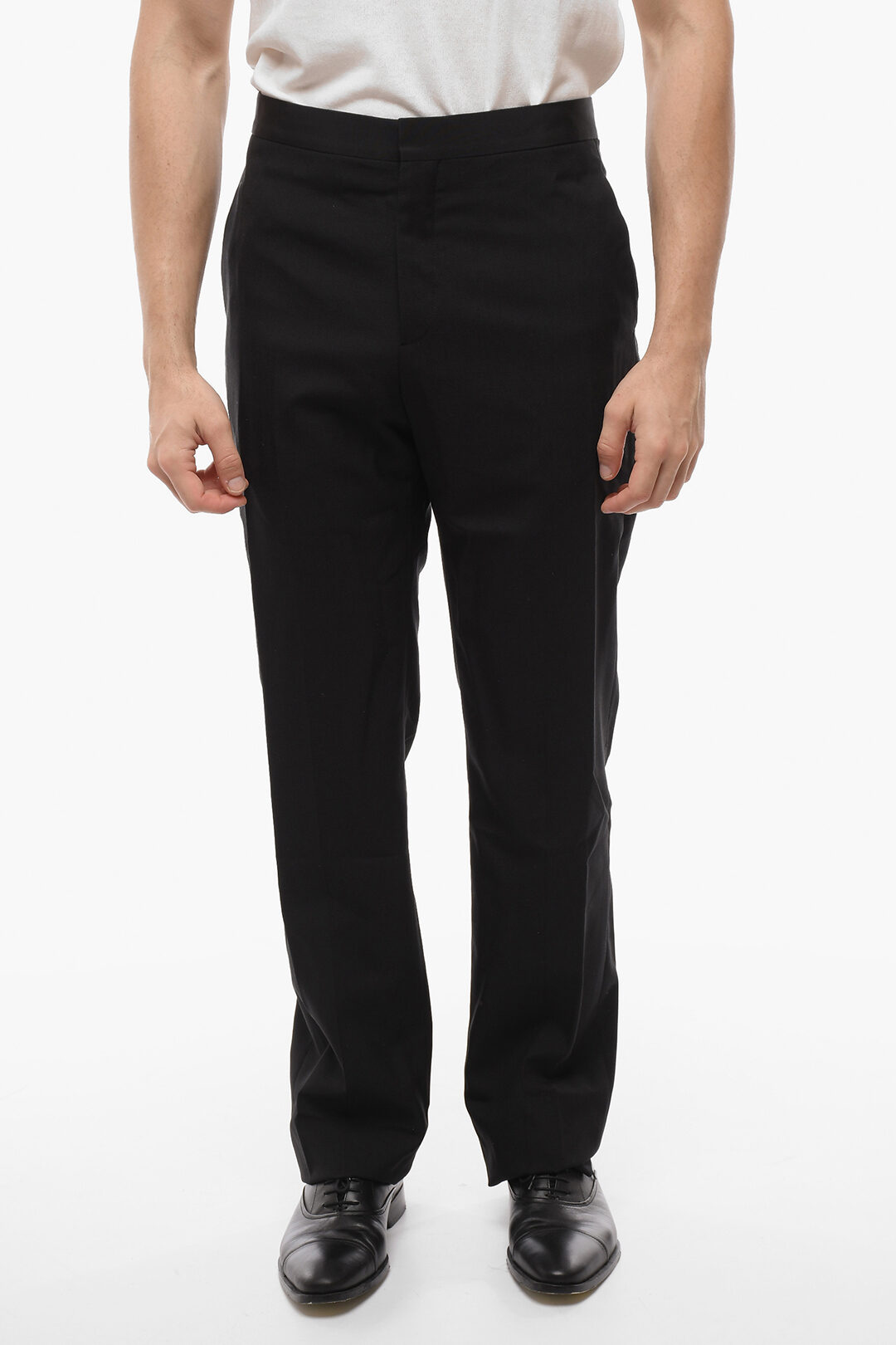 Off-White TAILORING Wool Tuxedo Pants with Flush Pockets men - Glamood ...