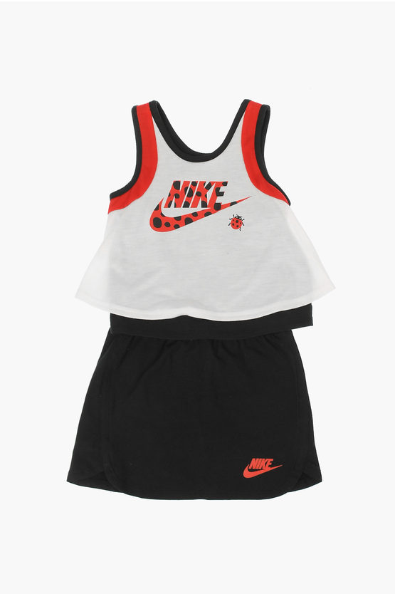Nike Tank Top And Shorts Set In White