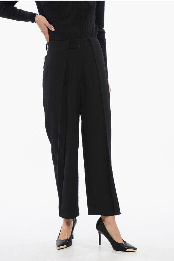 BALMAIN TAPERED-FIT HIGH-WAISTED PANTS 
