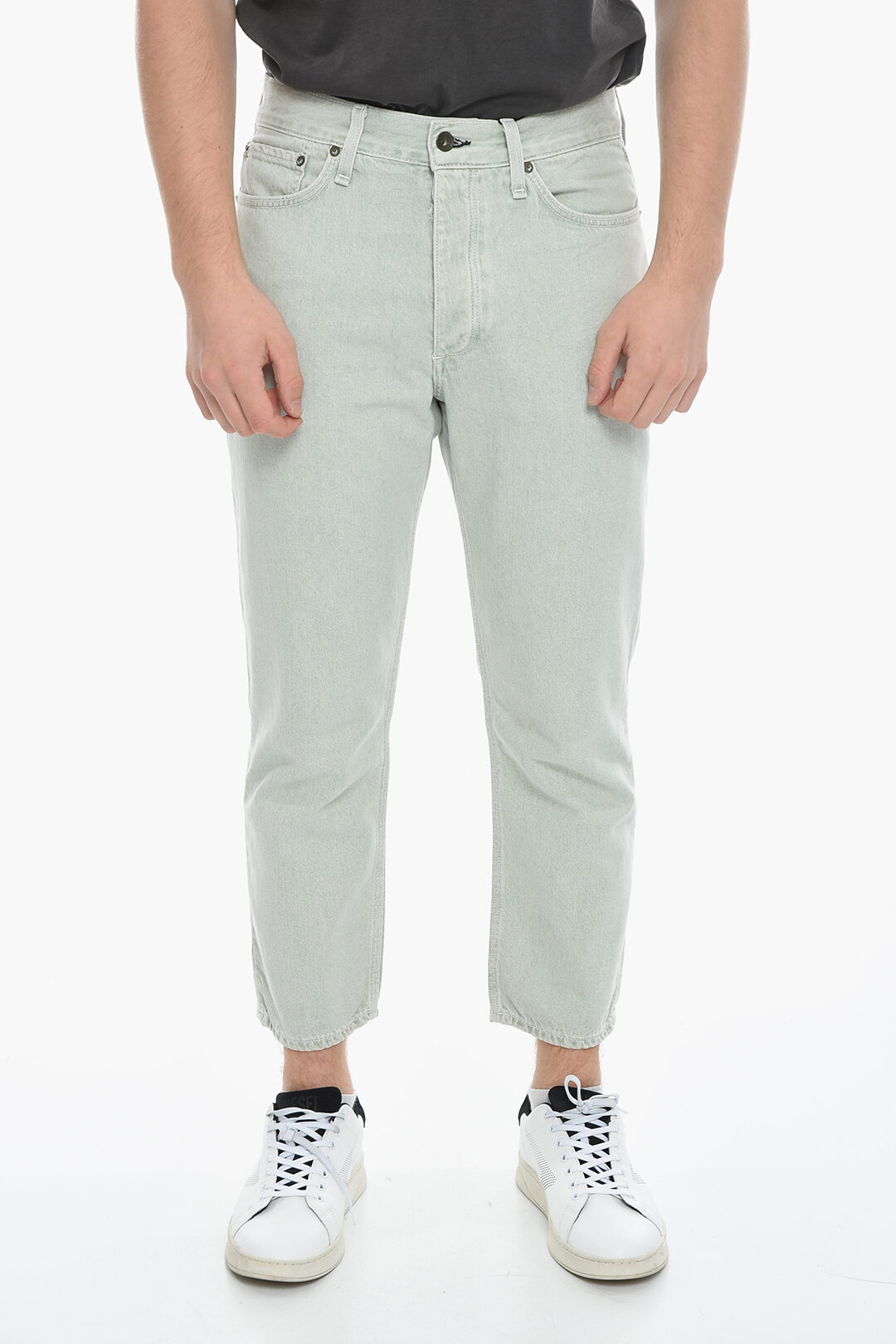 Mens tapered cropped on sale jeans