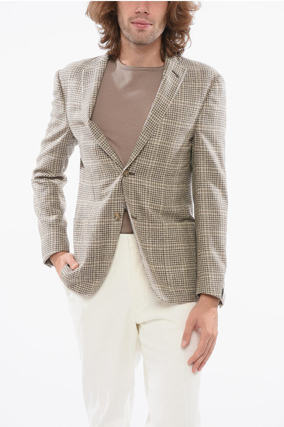 Corneliani Tartan Cashmere Blend Gate Blend With Patch Pockets