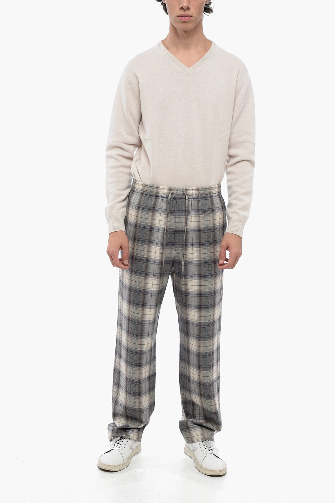 Auralee Tartan Checked Wool Casual Pants men - Glamood Outlet