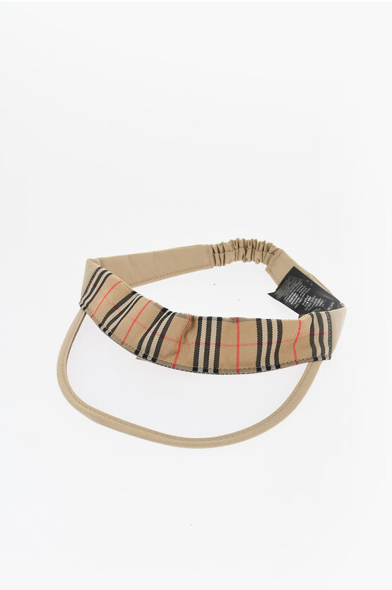 Burberry Tartan Cotton Visor With See Through Design