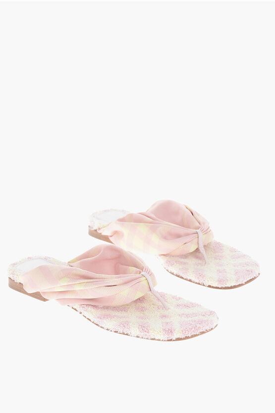 Burberry Tartan Fabric Thong Sandals