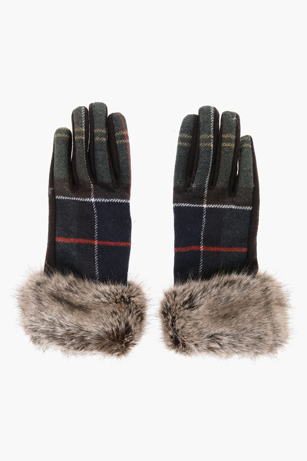 Lady Barbour Handschuhe Barbour Ladies Tartan Cuff Leather Gloves