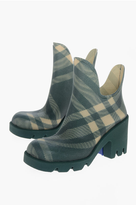Burberry Checked Ankle Lug Boots