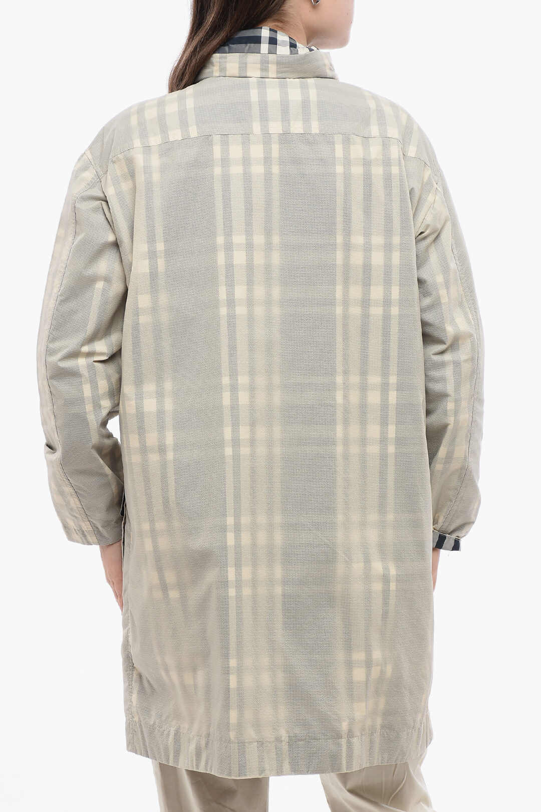 Woolrich Tartan PEONY Coat With Hidden Hood women Glamood Outlet