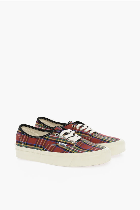 Vans Tartan Print Fabric Authentic 44 D Low-top Trainers In White