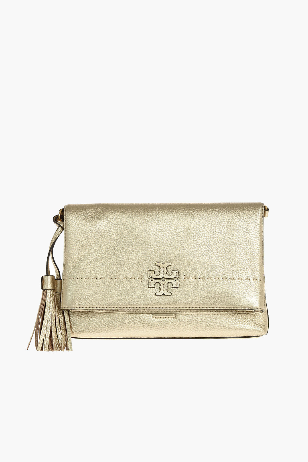 Tory Burch Tassel Lamè Leather McGRAW METALLIC Clutch women - Glamood Outlet