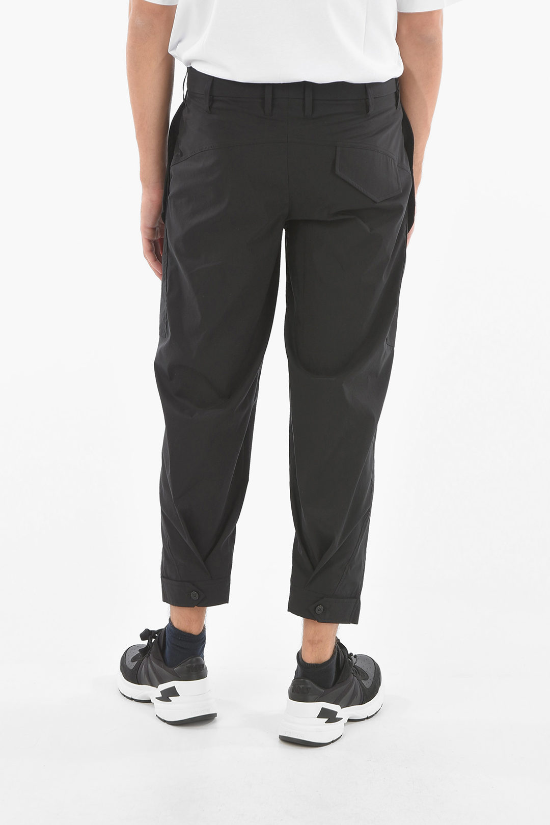 Neil Barrett Tech Cotton PARACHUTE Cargo Pants with High Waist men