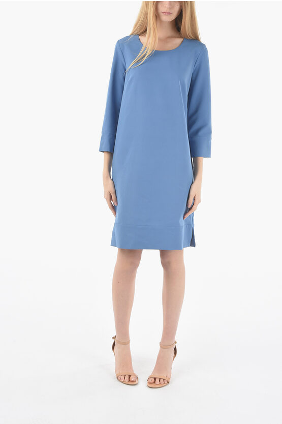 Altea Tech Fabric Alicia Dress With 3/4 Sleeve In Blue