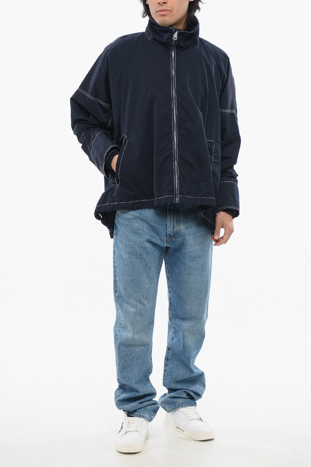 Bottega Veneta Tech Nylon Parka with Visible Stitichings men