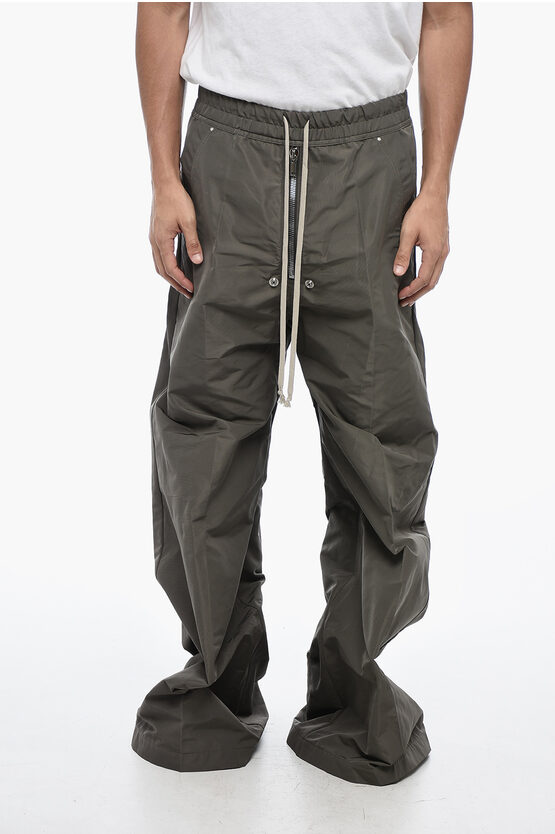 Shop Rick Owens Technical Fabric Bela Wide-leg Pants With Zip Detail