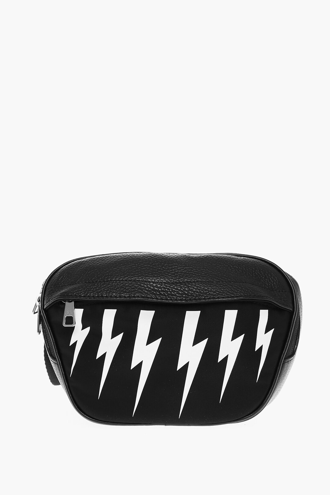 Neil Barrett Technical Fabric CITY Bum Bag with Textured Leather ...
