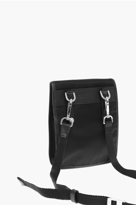 Neil Barrett Technical Fabric Crossbody Bag with Leather Details unisex